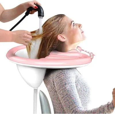 Produktbild von Handwasbecken für Pflegebedürftige, Senioren, Menschen mit Behinderung - mit Luftpumpe, ideal für Heim, Krankenhaus, Friseure