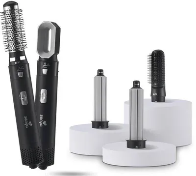 Zdjęcie produktu dla 5-w-1 stylizer do włosów i szczotka do suszenia, suszarka, urządzenie wielofunkcyjne o mocy 1000W do prostowania, suszenia, kręcenia i nadawania objętości, czarny