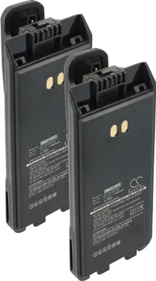 Produktbild von vhbw 2x Akku kompatibel mit Bearcom BC1000 Funkgerät, Walkie Talkie (1500 mAh, 7,4 V, Li-Ion) + Gürtelclip