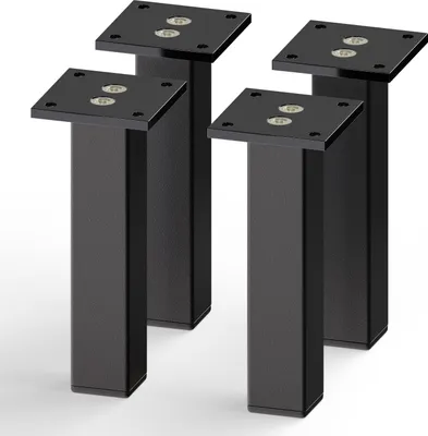 Produktbild von 4er Set sossai Aluminium Möbelfüße 150mm in Schwarz Schrankfüße Sockelfüße