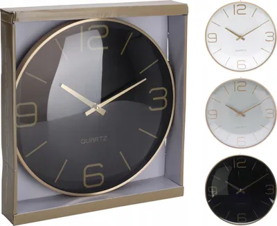 Productafbeelding van Moderne wandklok voor de woonkamer, zwart, 30,5 cm