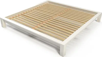 Immagine prodotto di Letto king size 200x200 in legno massello - Bianco