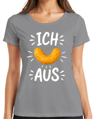 Produktbild von Ich flipp aus Erdnussflip Snack Lustiger Spruch Sarkasmus Maisflip Damen T-Shirt, Grau, L