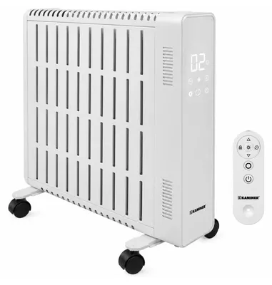 Image de Kaminer 28477 : Radiateur électrique à huile, 2500 W, 11 ailettes, Wi-Fi, blanc