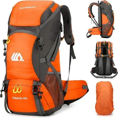 Obrázek produktu pro Voděodolný 50l trekový batoh pro outdoorové aktivity, turistiku a cestování