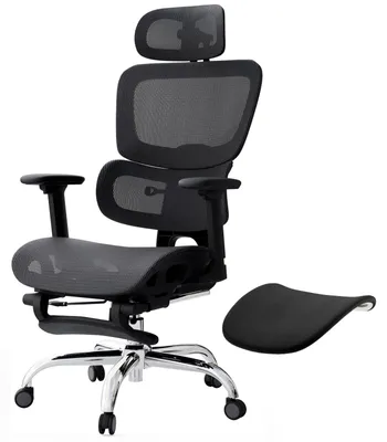Produktbild von Ergonomischer Bürostuhl mit Fußstütze und verstellbarer Rückenlehne