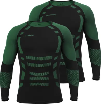Produktbild von normani 2 x Thermooberteil Langarm Shirt Skiunterwäsche für Herren