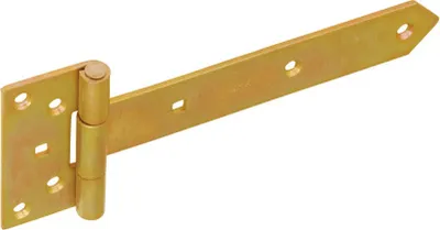 Produktbild von Kreuzgehänge mit vernietetem Stift 150/45x90mm gelb verzinkt Torband Türbänder