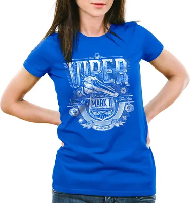 Produktbild von style3 Viper T-Shirt Damen galactica, Farbe:Blau, Größe:L
