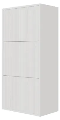 Produktbild von Selsey VELDIO - Wand-Schuhschrank mit 3 Klappen, Weiß, 50 cm