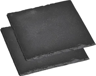 Produktbild von 10 Stück Kesper Servierplatte, Schieferplatte, Buffet-Platte, (5 x 2er Pack), geölt, Maße: ca. 200 x 200 mm, in schwarz