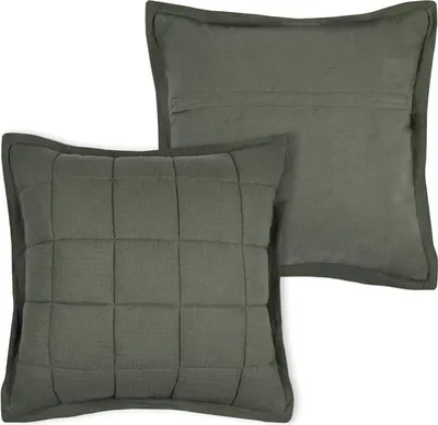 Immagine prodotto di STOF | Cuscino per divano - Cuscino - ELLIE - 45x45 cm - Khaki - Design elegante - Cotone di alta qualità - 1 pezzo