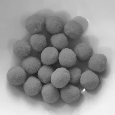 Obrázek produktu pro PomPon / Bälle aus Baumwolle - 20 mm / 25er Set - Grau