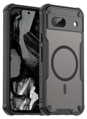 Zdjęcie produktu dla Etui Defender dla Google Pixel 8a Etui ochronne Matt Black Magsafe Backcover Etui na telefon komórkowy