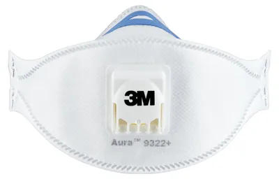 Produktbild von 3M Aura 9322+ FFP2 Atemschutzmaske mit Cool Flow Ventil 2 Stück