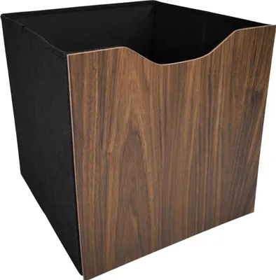 Image de HowHomely | Boîte de rangement - Boîte d'étagère Dekobox - noir brun - 30x30x30 cm - Boîte pliante