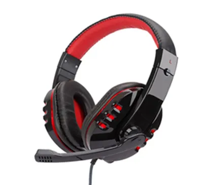 Immagine prodotto di Cuffie da gioco No Fear - Cavo da 1,5 M - Driver da 40 MM - Microfono pieghevole - Design over-ear - Robuste e confortevoli - Nero/Rosso