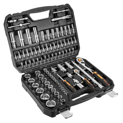 Produktbild von NEO TOOLS Steckschlüssel satz 86tlg 1/4, 1/2 CrV (Rasseln, Stecknüsse, Bits und Zubehör)