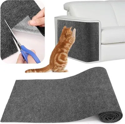 Obrázek produktu pro Samolepicí škrabadlo 200 x 40 cm, tmavě šedé, ochrana proti poškrábání
