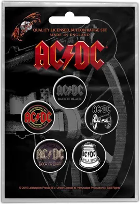 Obrázek produktu pro AC/DC - sada odznaků "For Those About to Rock" 5-Pack - plast, kov RO461 (jedna velikost) (černá/bílá)