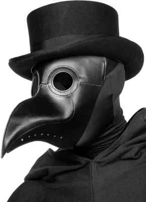 Produktbild von Schwarze Pestdoktor Maske - Kunstleder Halloween
