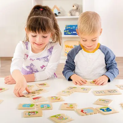 Zdjęcie produktu dla Beleduc drewniane puzzle Cognito Przestrzenność Zabawka edukacyjna
