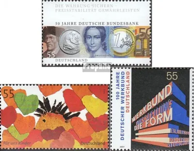 Produktbild von Briefmarken BRD (BR.Deutschland) 2007 Mi 2618,2619,2625 (kompl.Ausg.) gestempelt Bundesbank