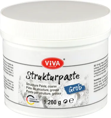 Produktbild von ViVA DECOR Strukturpaste grob weiß 1.200 g Künstlerqualität