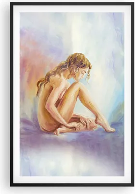 Produktbild von Gerahmtes Poster - Schwarzer Rahmen - Frau Nacktheit Abgesehen von - 61x91,5 cm - Wand Bild - Wanddeko - Wandbilder - Wandposter - Bilderrahmen - Bilder - Kunstdruck - Wandbild - P2BPA61x91-4174