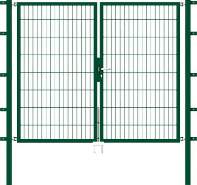 Zdjęcie produktu dla Alberts 648091 Podwójna bramka Flexo z akcesoriami, zielona, szerokość 200 cm, wysokość 160 cm