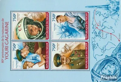 Produktbild von Briefmarken Niger 2014 Mi 2697-2700 Kleinbogen (kompl. Ausg.) postfrisch Youri Gagarine