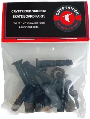 Productafbeelding van Set van 8 inbusbouten 25 mm voor skateboard en longboard
