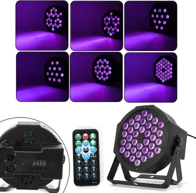 Produktbild von LED UV černé světlo s dálkovým ovládáním reflektor jevištní světlo 72W 36, DMX reflektor světelný efekt jevištní osvětlení