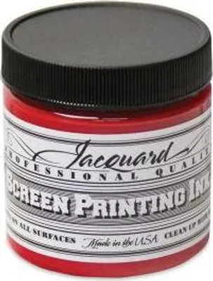 Produktbild von Jacquard Siebdruckfarbe 118 ml rot Textilfarbe permanent