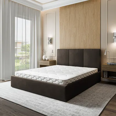 Produktbild von Masseno Polsterbett AZURI 160x200 cm, Polsterbett mit Bettkästen -Braun, MAGIC VELVET 2205
