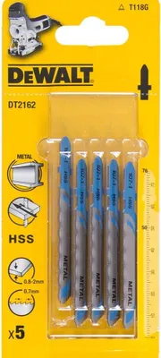 Immagine prodotto di DeWalt DT2162-QZ Lama universale per seghetto alternativo HSS 76 mm 0,7 mm 5 pezzi
