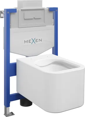 Produktbild von Mexen WC-Unterputzmontageset Felix XS-U Rahmen mit WC Elis, Weiß - 6853391XX00
