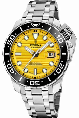 Image de Festina Montre automatique Diver Swiss Made Yellow