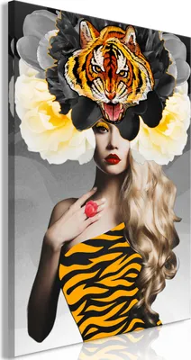 Produktbild von Italienischer Leinwand Leinwandbild - Eye of the Tiger (1 Part) Vertical 40x60 cm Menschen h-A-0170-b-a