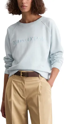 Produktbild von Marc OߴPolo Damen Sweatshirt aus Baumwolle mit Logo-Stickerei, Blau (Calm Bl