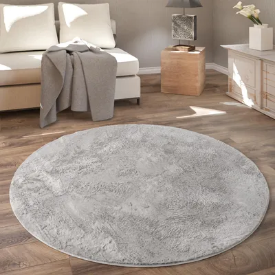 Immagine prodotto di Tappeto rotondo Tappeto in Pelliccia sintetica Plush Tappetino da letto Shaggy Soggiorno Camera dei bambini Dimensioni Ø 80 cm Rotondo