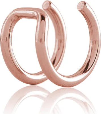 Produktbild von Ear Cuff Chirurgenstahl rosévergoldet zweireihig