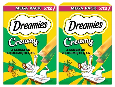 Zdjęcie produktu dla Dreamies Creamy 24x10g Kremowy Przysmak Dla Kota Z Serem I Z Kocimiętką