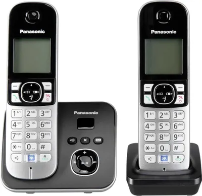 Obrázok produktu pre Panasonic KX-TG6822GB, DECT telefón, 120 položky, ID volajúceho, Čierna, Strieborná