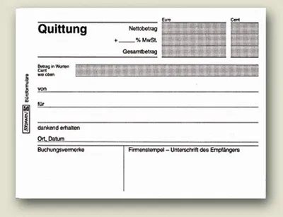 Productafbeelding van Kwitantieblok A6 Liggend met BTW vel en Zelfdoorschrijvend Papier
