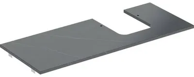 Produktbild von Geberit ONE Waschtischplatte, Ausschnitt rechts, für Aufsatzwaschtisch Schalenform, Steinzeug, 120x2x47cm, 505.145.00.2