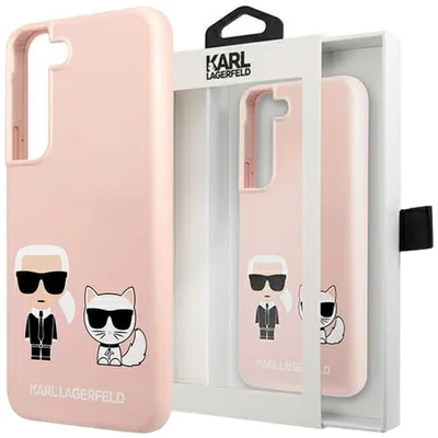 Produktbild von Karl Lagerfeld Klhcs22Msskci S22+ S906 Hardcase Hellrosa/Hellrosa Silikon Iconik Karl & Choupette