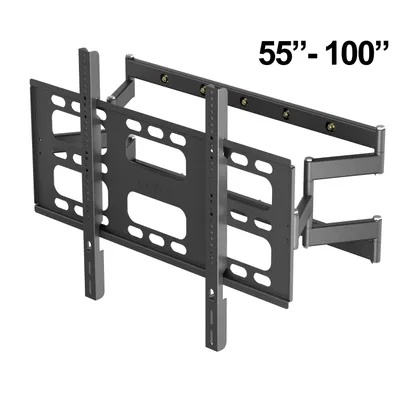 Immagine prodotto di Supporto TV da Parete Girevole ed Estensibile 40–85 Pollici – Staffa TV fino a 100 kg, VESA 600x400 mm, inclinabile e premontata per TV LED OLED LCD