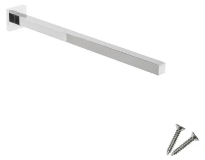 Productafbeelding van Handdoekhouder voor de badkamer – Enkelarmig, 40 cm, glanzend chroom, roestvrij staal SUS304, handdoekstang voor aan de muur, rechthoekig, handdoekhouder