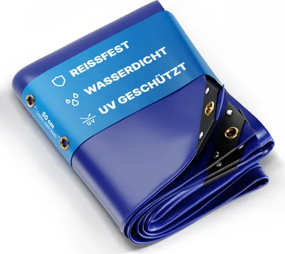 Produktbild von Abdeckplane 300x200 cm Blau, mit Ösen, 650 g/m²
